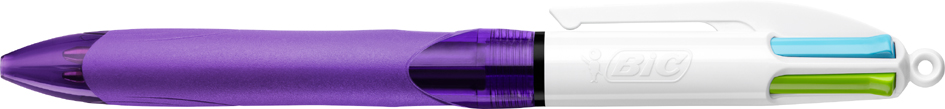 BIC Stylo à bille rétractable 4 Colours Grip Fun