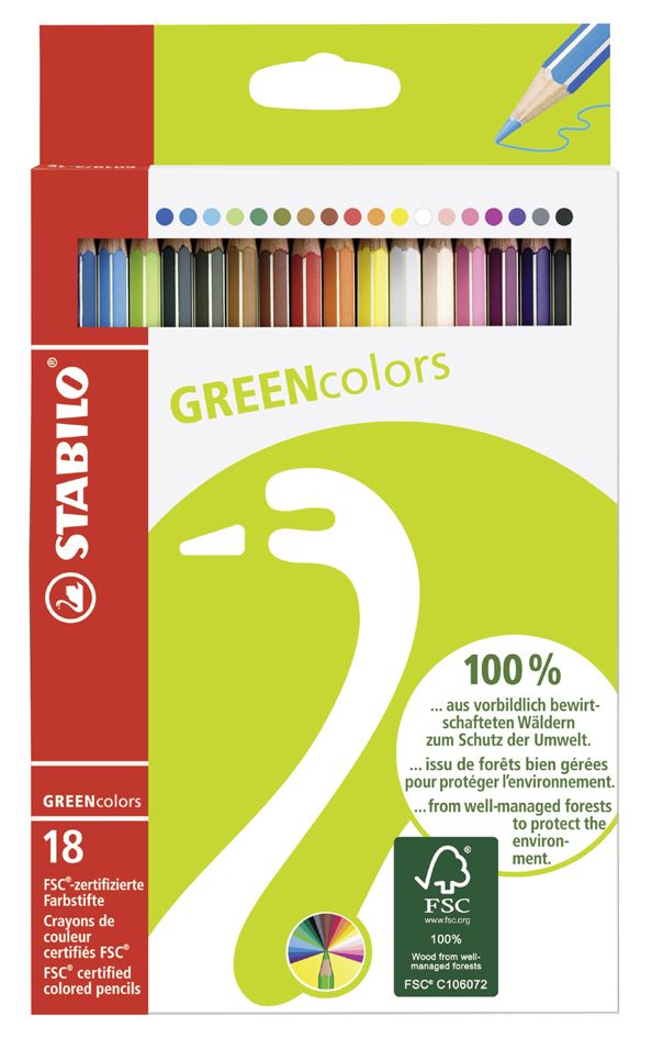 Sets de crayons de couleur, hexagonal