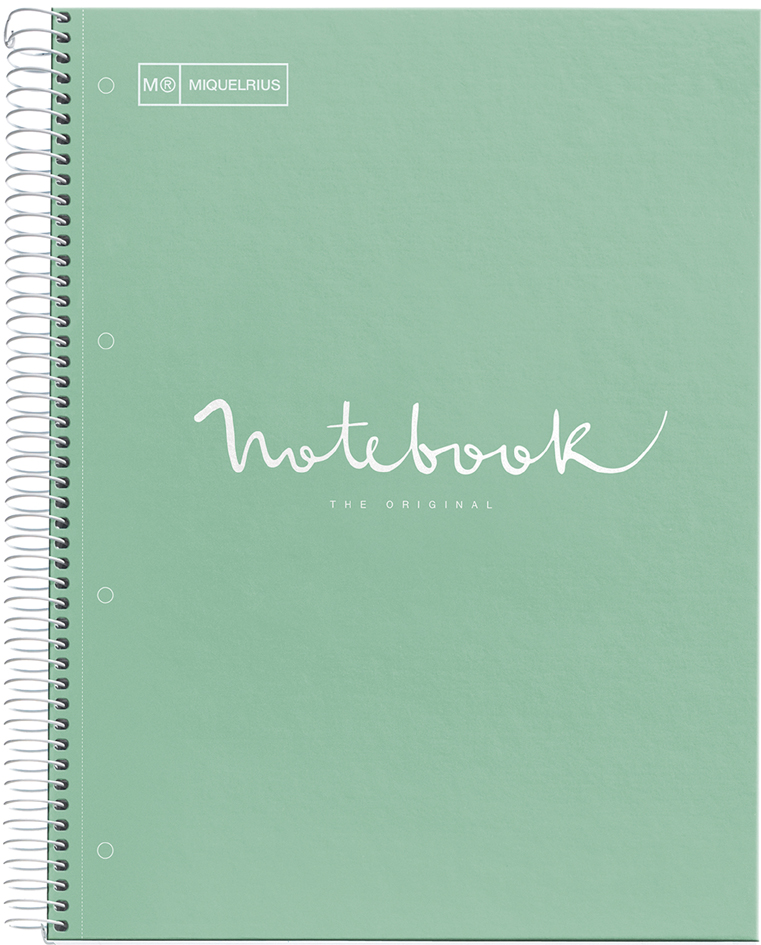 MIQUELRIUS Cahier à spirale 'Notebook EMOTIONS', A4, menthe