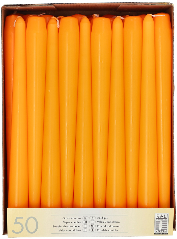 STARPAK Bougie de chandelier, 22 mm, pack de 50, orange