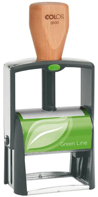COLOP Tampon pour texte Classic 2600 Green Line, 8 lignes