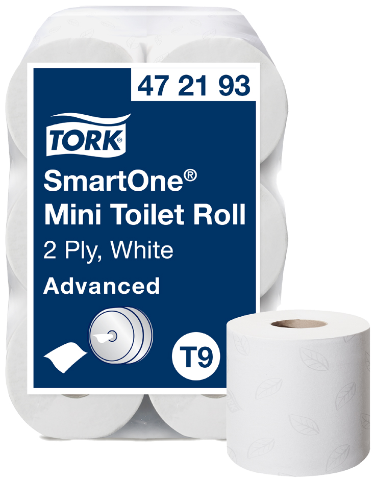 TORK Papier toilette grand rouleau SmartOne Mini, blanc
