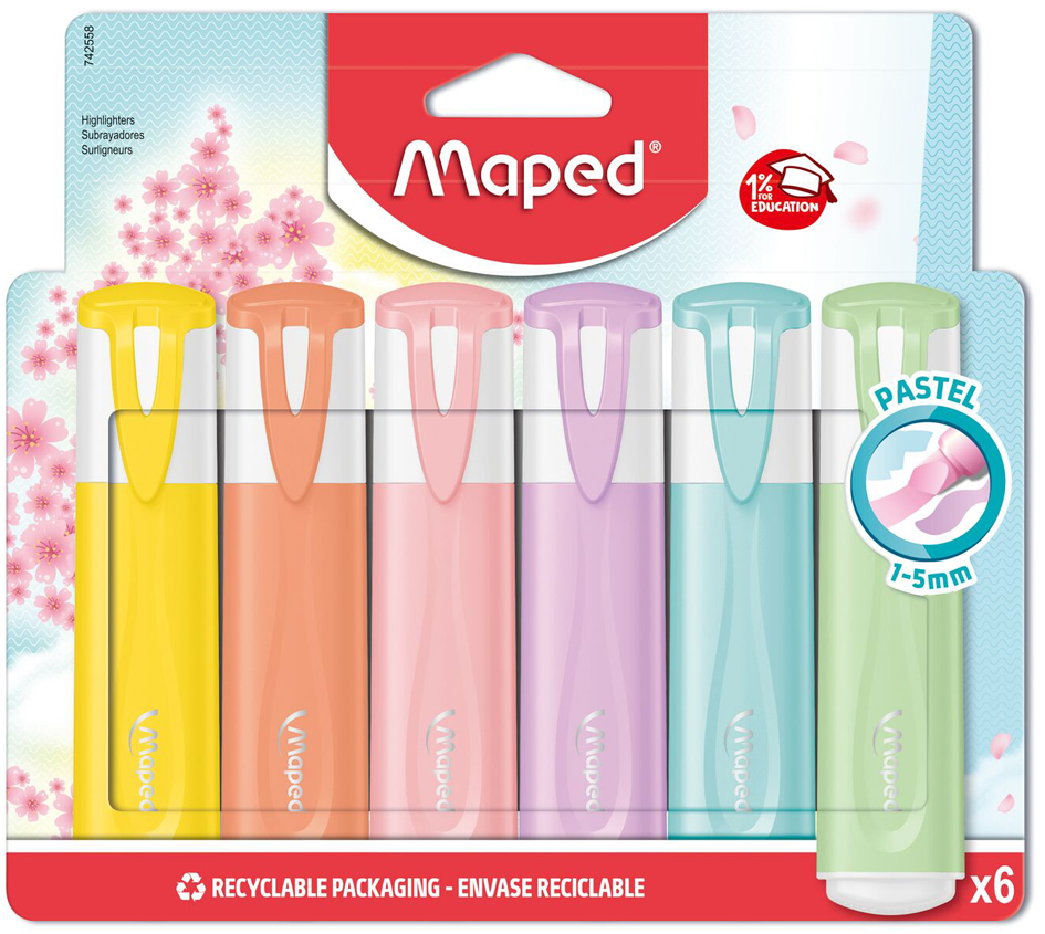 Surligneur FLUO'PEPS PASTEL, blister de 6 (82742558)