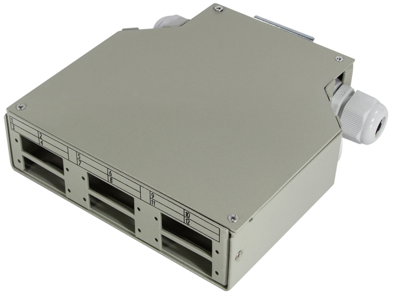 Boîte d'épissure pour rails DIN à fibres optiques
