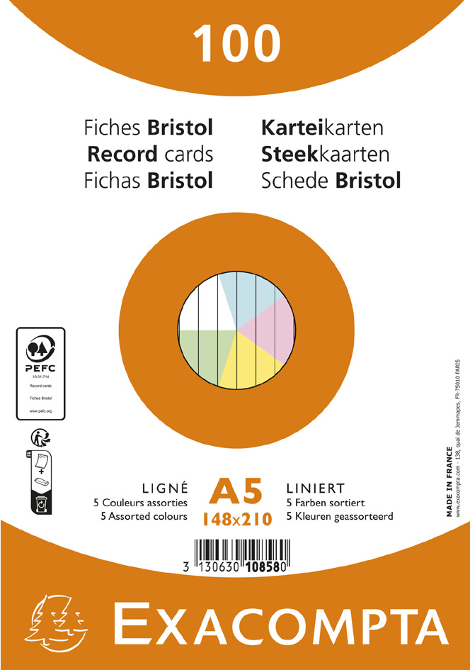 Fiches bristol, A5