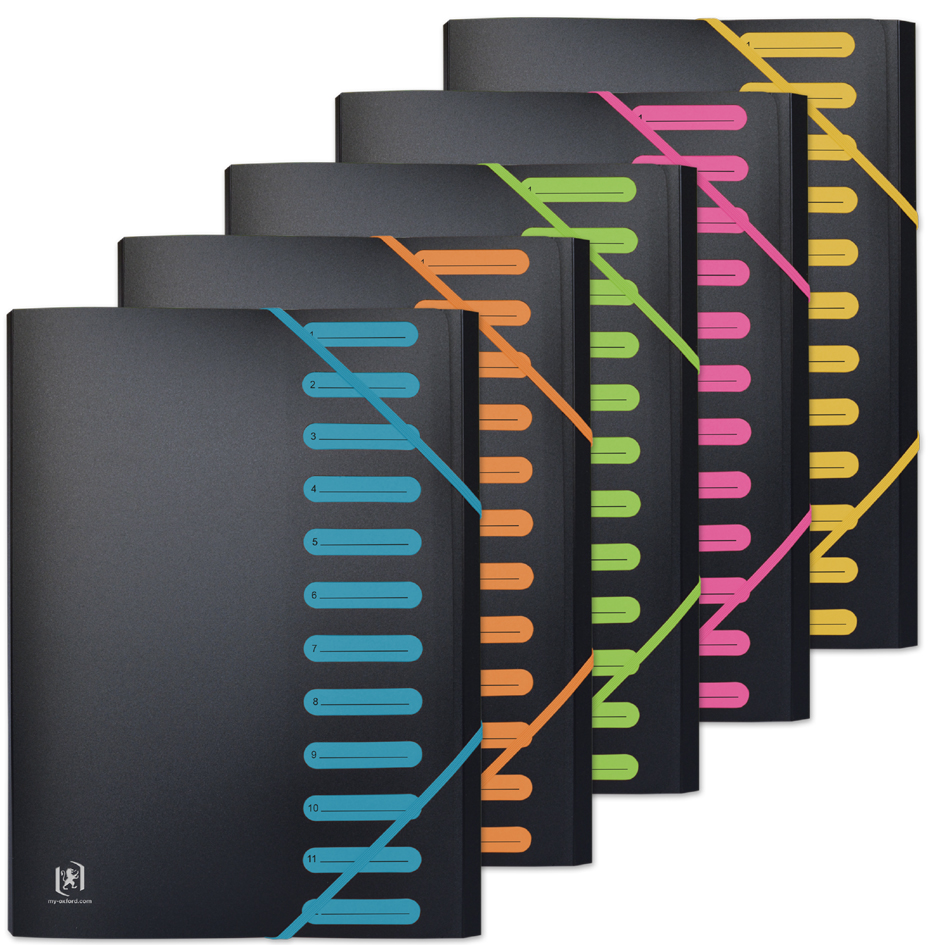 Oxford Trieur 'for Students', 12 compartiments, A4, assorti