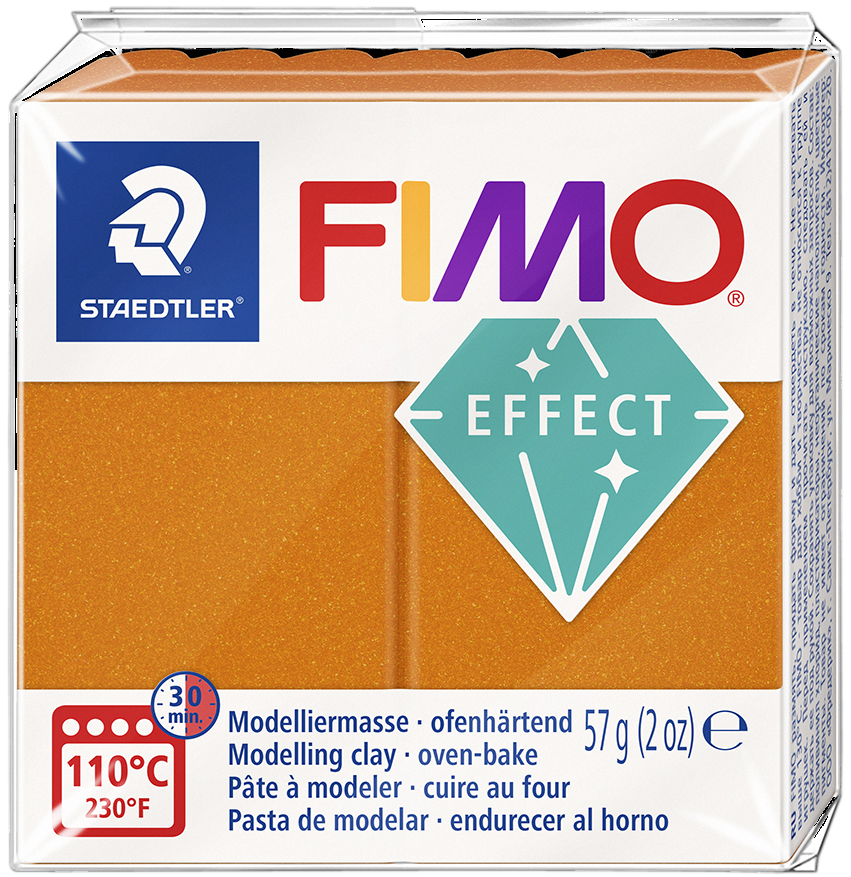 FIMO Pâte à modeler EFFECT, 57 g, orange métallisé