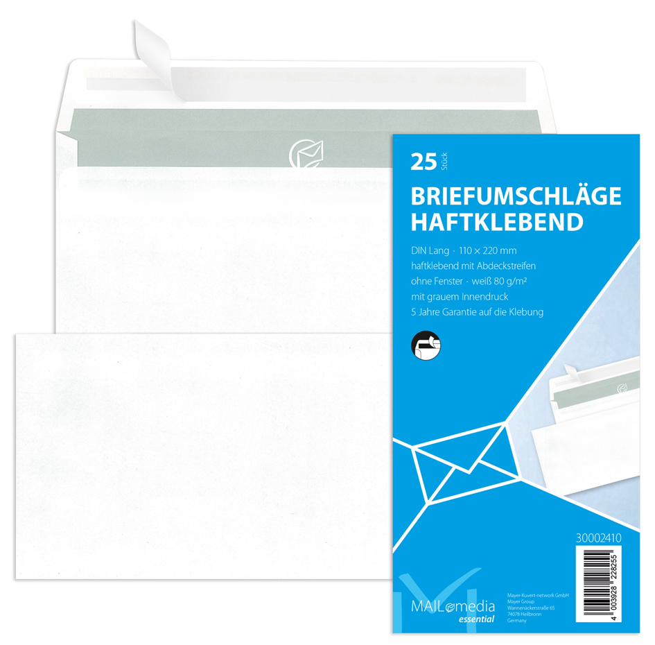 MAILmedia enveloppe Offset, long format, blanc