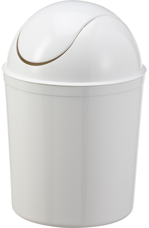 past team Poubelle à couvercle basculant, 5 litres, blanc