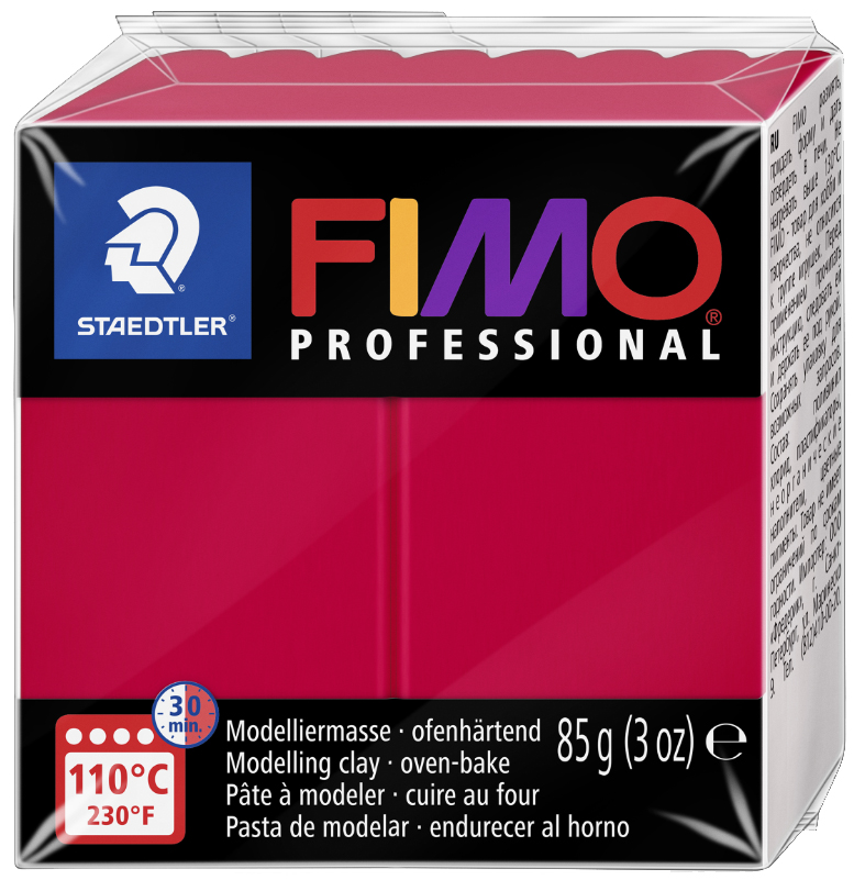 FIMO PROFESSIONAL Pâte à modeler, à cuire au four, carmin