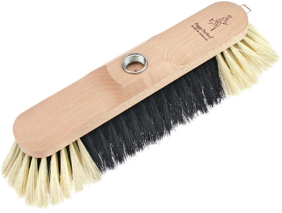 Balai en bois, brosse synthétique
