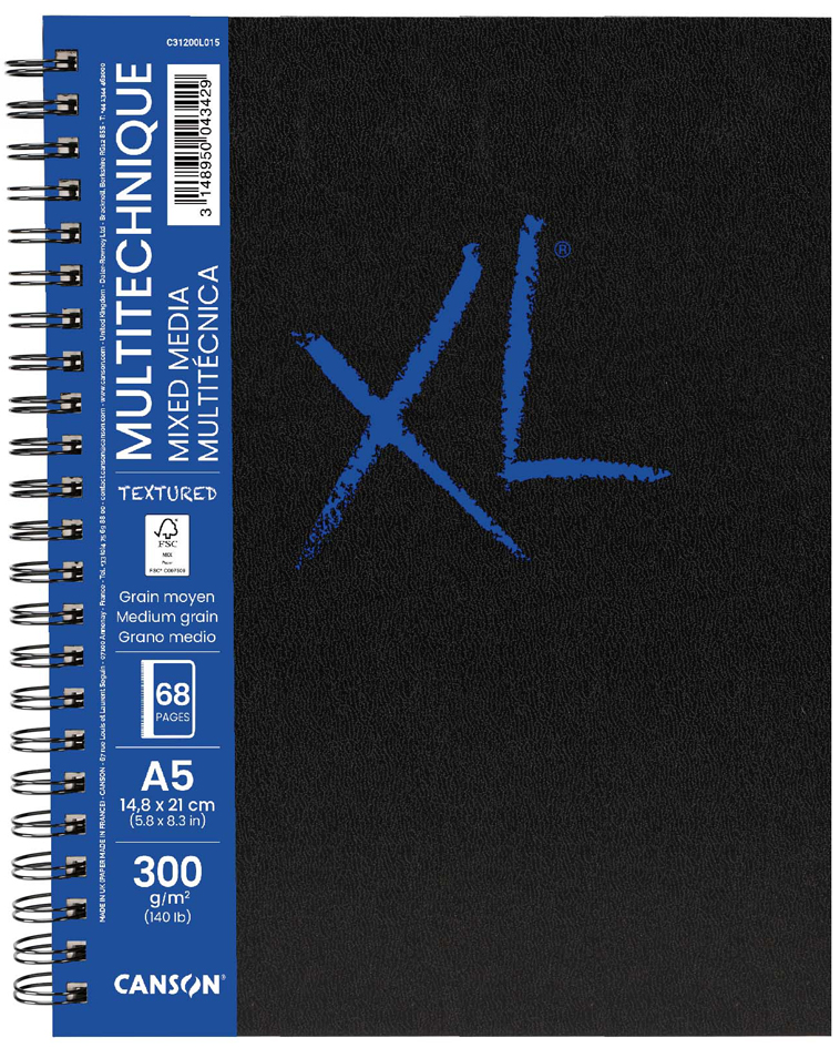 CANSON Carnet de dessin XL BOOK MIXED MEDIA Textured, A4