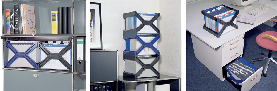 Bac pour dossiers suspendus CARRY® plus, exemples d'utilisation