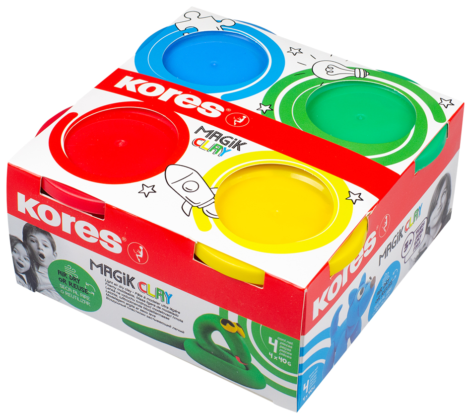 Kores Pâte à modeler 'Magic Clay', assorti