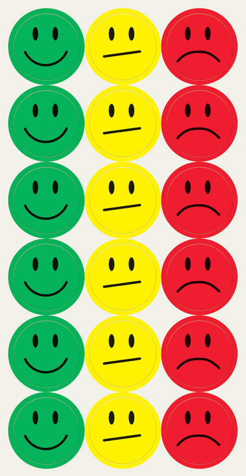 sigel Pastille de présentation Smiley, papier, assorti