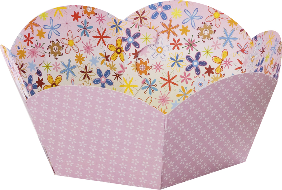 Panier pour cadeaux en carton imprimé