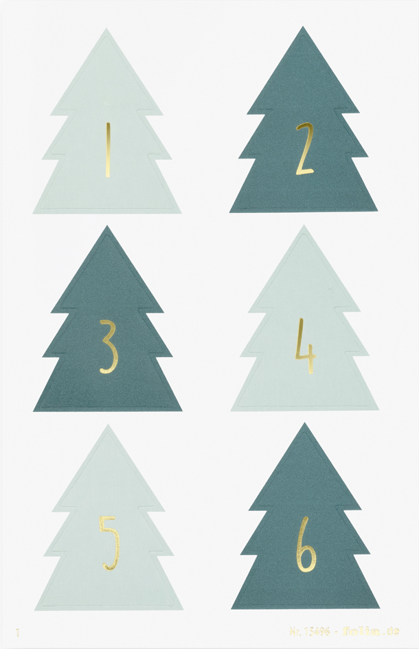 folia Stickers pour calendrier de l'Avent 'CHRISTMAS TREE'