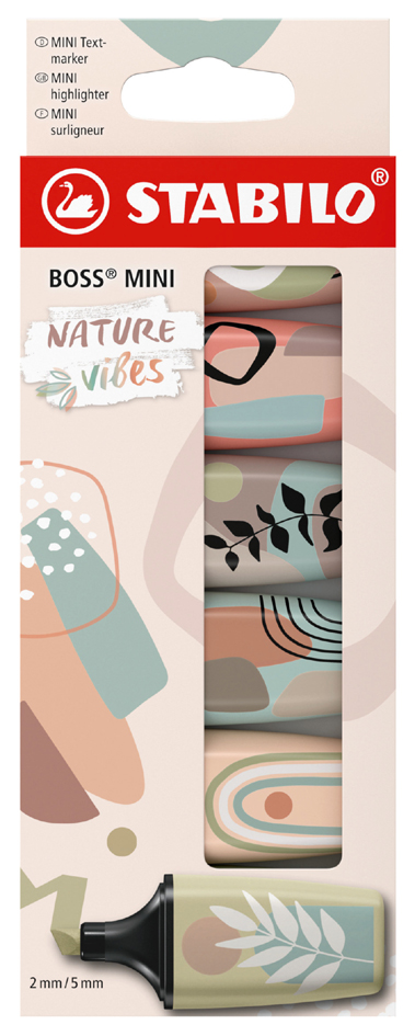 STABILO Surligneur BOSS MINI Naturevibes, étui carton de 6