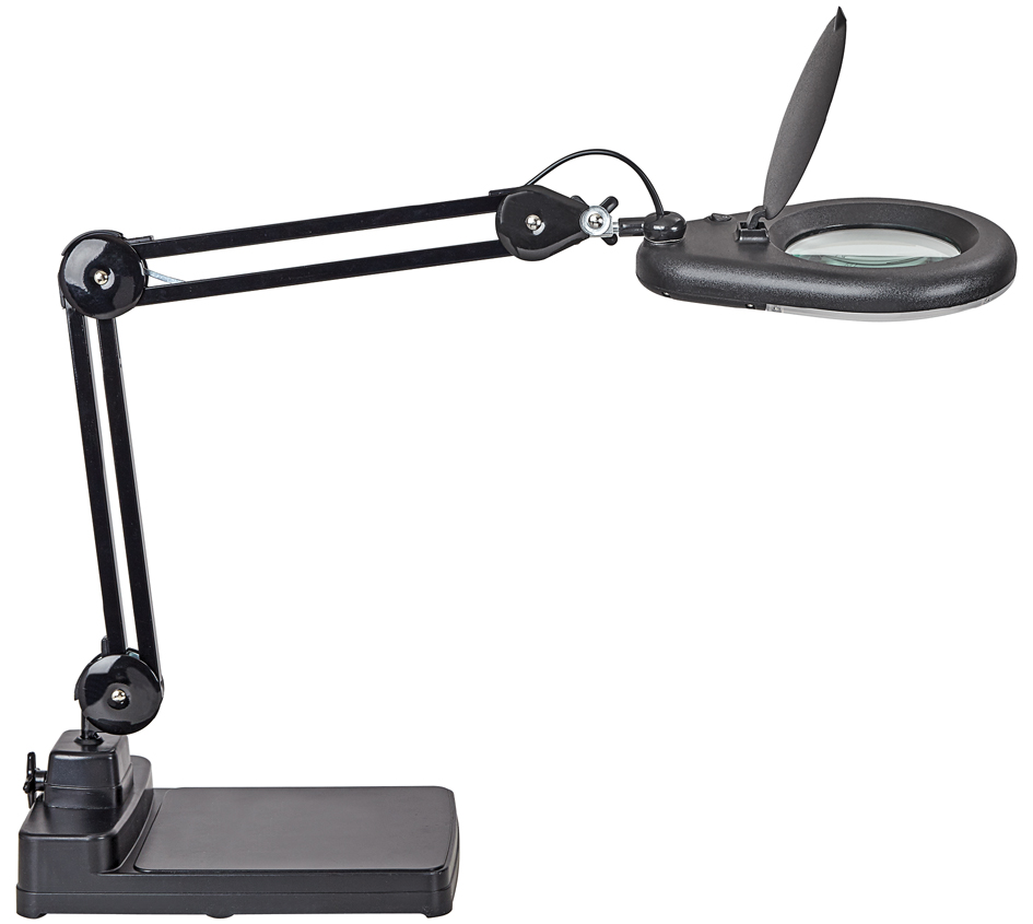 MAUL Lampe loupe à LED MAULviso, sur socle, noir