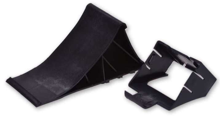 IWH Cale de roue avec support, noir