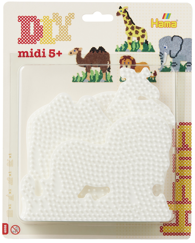 hama Plaques pour perles 'Eléphant, girafe, lion, chameau'