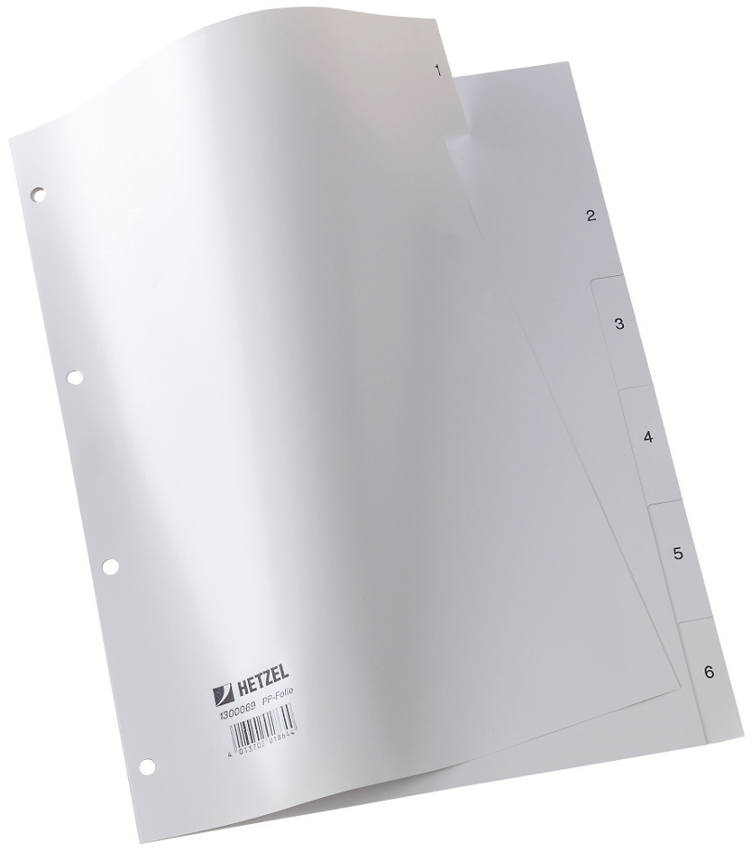 Intercalaires plastique, chiffres