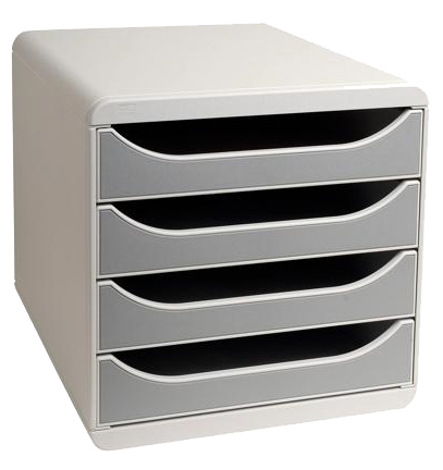EXACOMPTA Module de classement BIG-BOX, 4 tiroirs, gris /