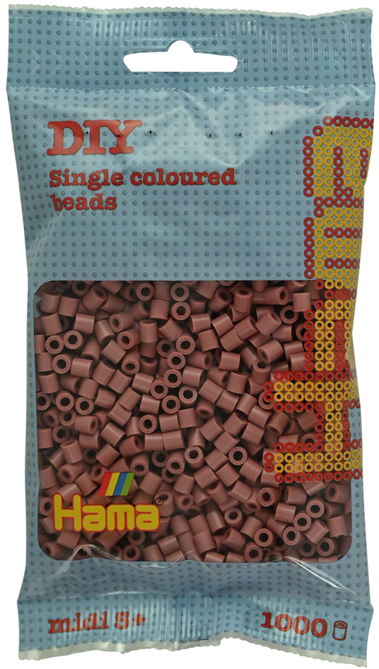 Hama Perles à repasser midi, dans un sachet, bois de rose