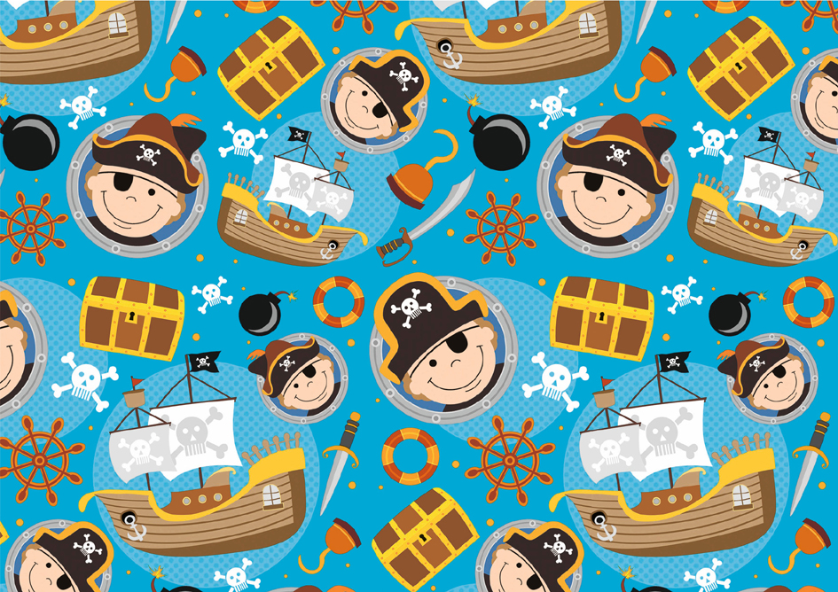 SUSY CARD Papier cadeau 'Captain Hook', sur rouleau
