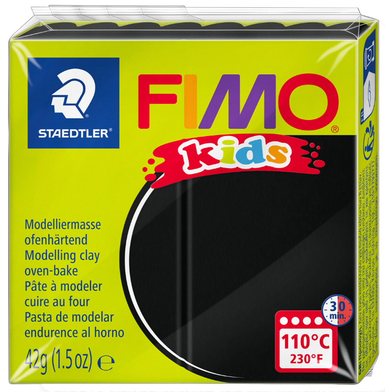 FIMO kids Pâte à modeler, à cuire au four, 42 g, noir