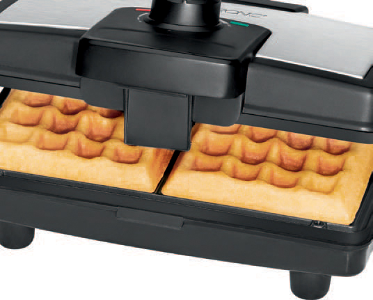 CLATRONIC Gaufrier WA 3606, noir/acier inoxydable