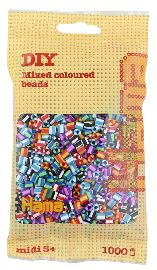 Hama Perles à repasser midi 'perles à rayures Mix 90', dans