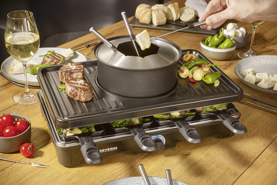 SEVERIN Appareil à raclette et fondue RG 2347, 1.400 watts
