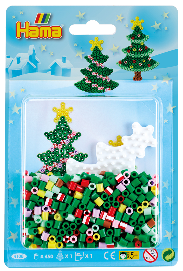 HAMA Perles à repasser midi 'Arbre de Noël', sous blister