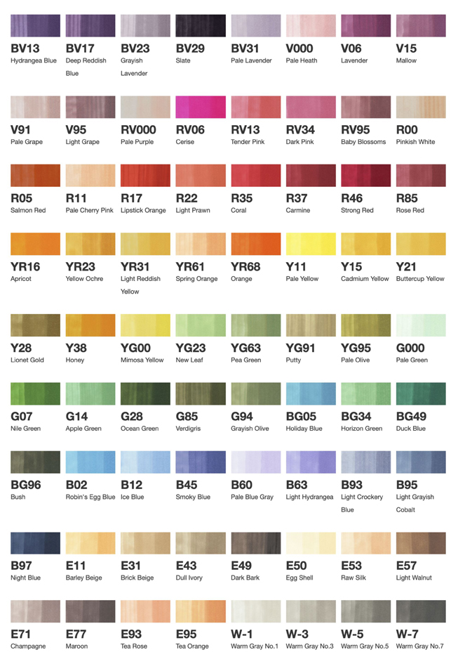 aperçu des couleurs