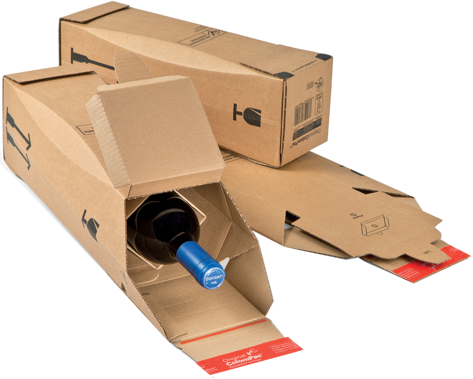 Cartons d'expédition de bouteilles