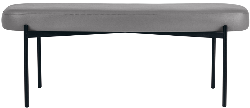 PAPERFLOW Banc oval GAIA, taille L, habillage similicuir