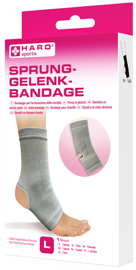 HARO Bandage sportif 'Cheville', taille: L, gris