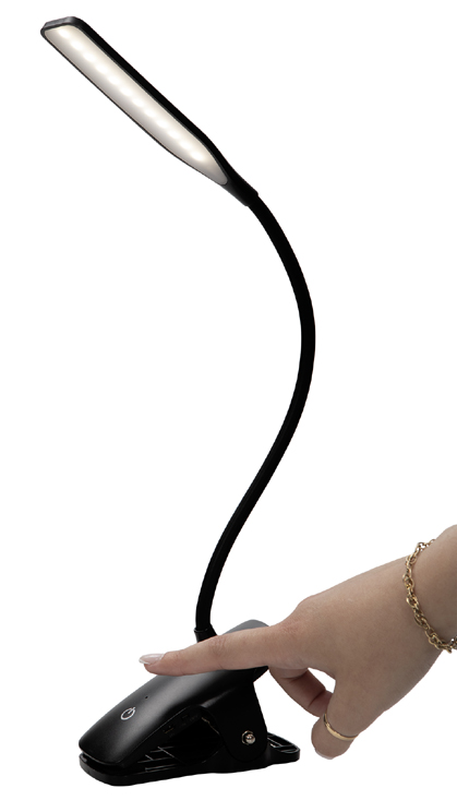 Lampe de lecture LED rechargeable "LEDCLIP" - interrupteur on/off