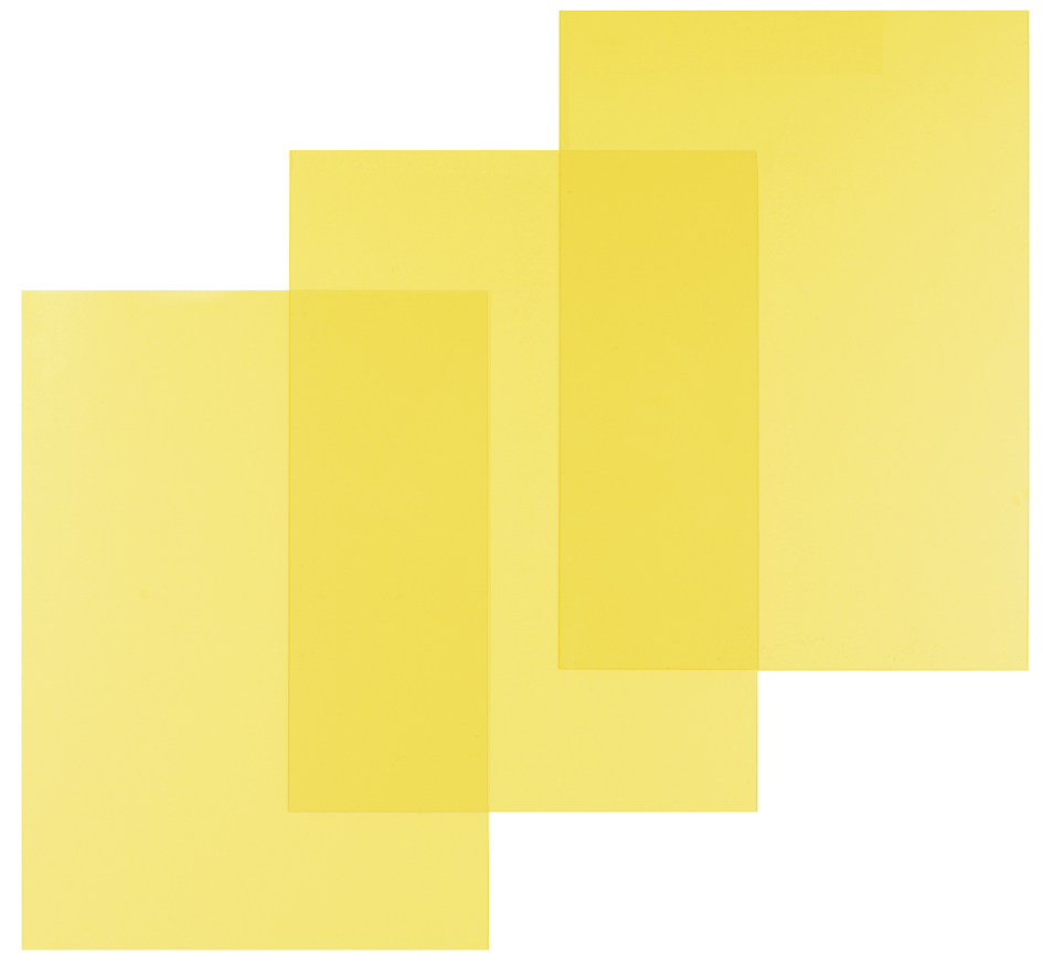 pavo plats de couverture, A4, PVC, 0,2 mm, jaune transparent