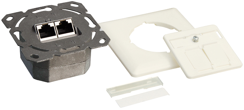 Prise RJ45 double, Cat.6A, classe EA