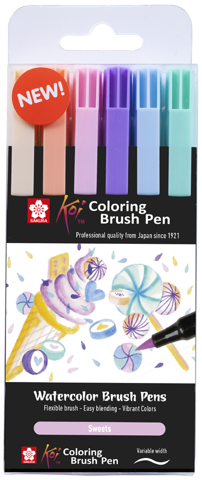 SAKURA Feutre pinceau Koi Colouring Brush Pen 'Sweets'