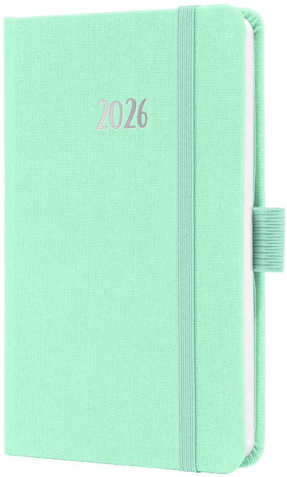 sigel Agenda de poche Jolie Feel 2026, textile, A6, menthe