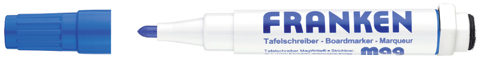 FRANKEN Marqueur pour tableau blanc MagWrite, bleu