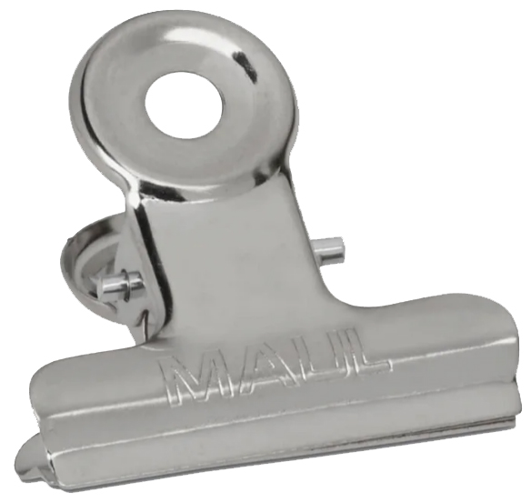 MAUL Pince-lettres en métal, couleur: nickel, largeur: 30 mm