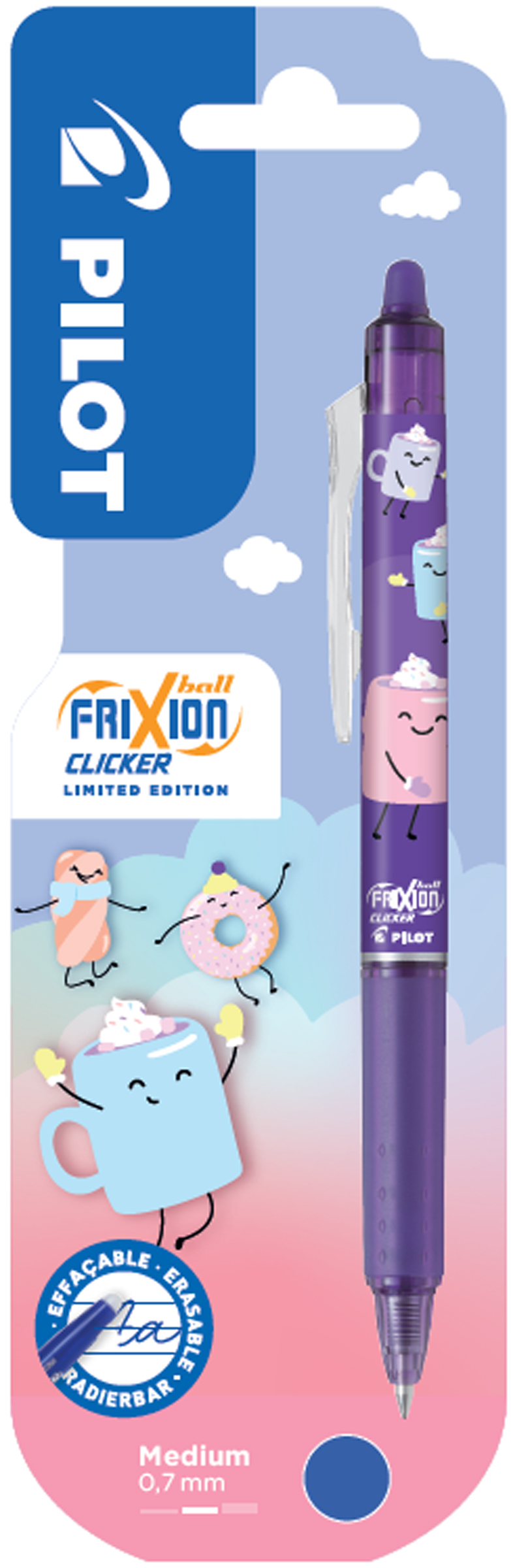 PILOT Stylo roller FRIXION BALL CLICKER 07 Fancy Winter