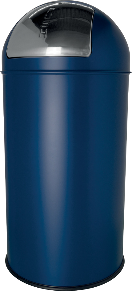 Poubelles, couvercle à poussoir