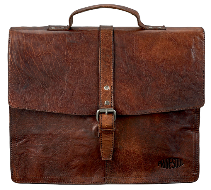 PRIDE&SOUL Porte-documents 'JAYDEN', cuir, marron
