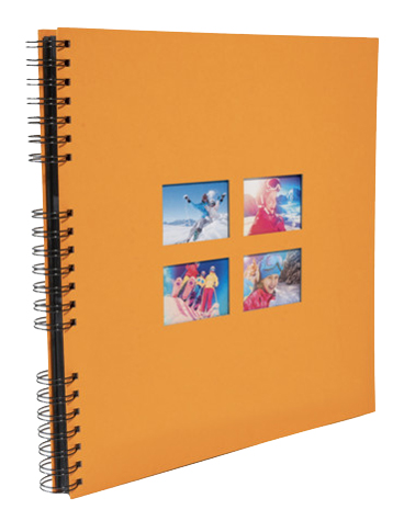 EXACOMPTA Album photos à spirales MILANO 320 x 320 mm,orange