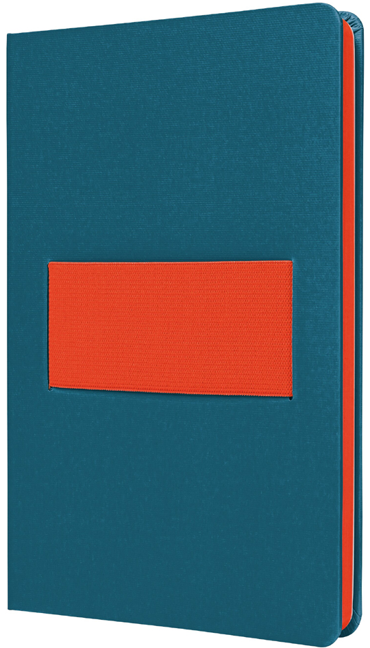 sigel Carnet Linescape, A5, ligné, bleu / orange fluo